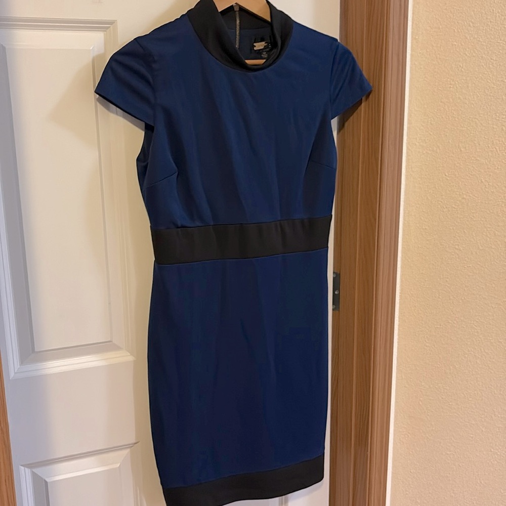 Alexia Admor Navy Blue and Black Mini Dress